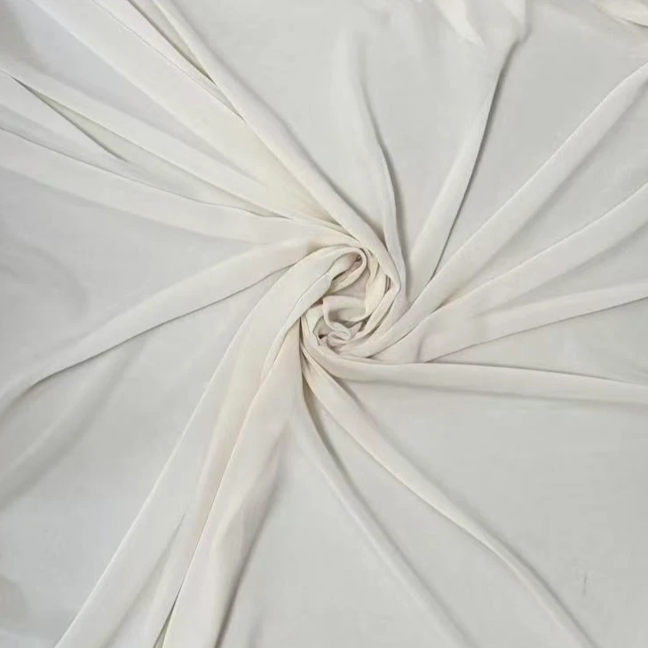 【杏色珍珠纱乔其纱】连衣裙面料布料时尚时装面料