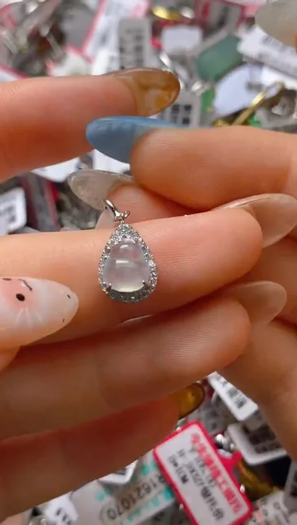 银S925镶嵌戒指翡翠百内无证书