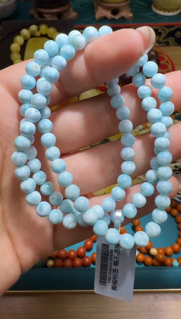 未镶嵌针钠钙石（海纹石）手链多样性发一件 464