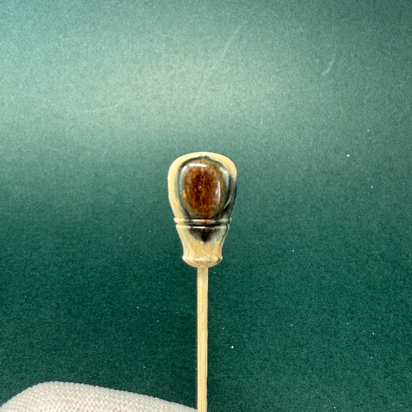 M3306天然猛犸牙蓝眼宝瓶三通12*19.9支持鉴定假一罚四