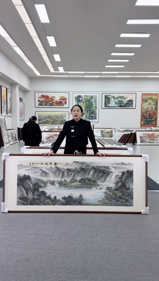 国画手绘  219*88    聚宝福地