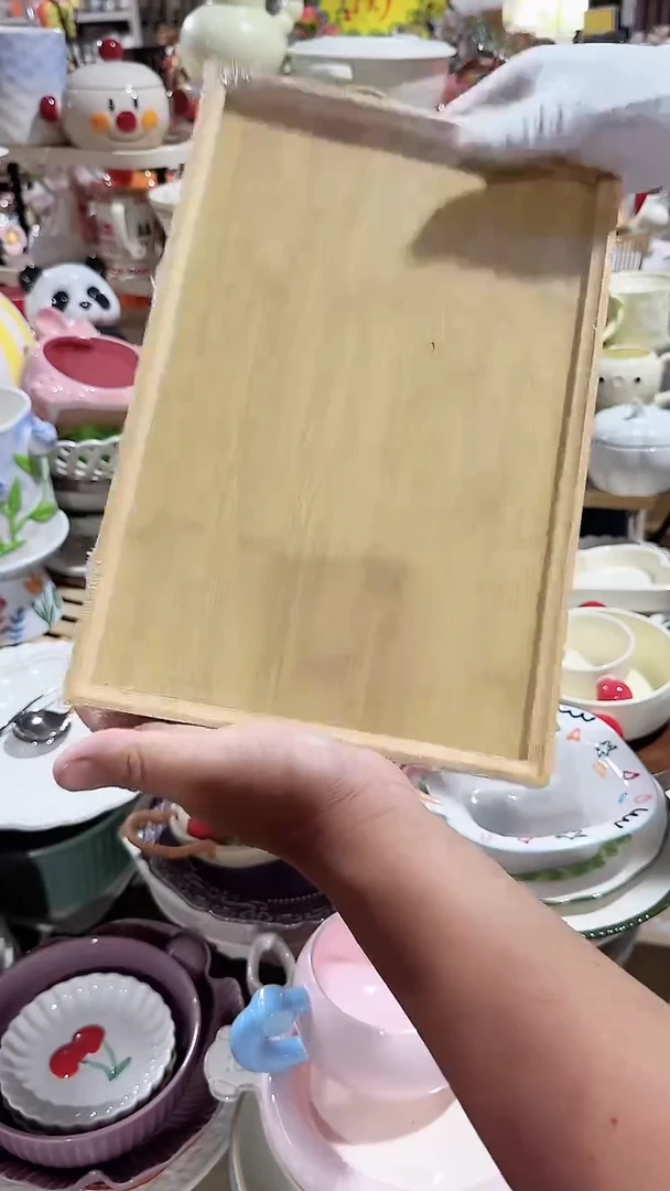 瓷片竹木托 微瑕凑满20元包邮
