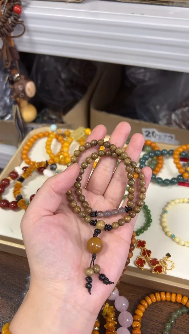 维腊木（绿檀）手串/手链绿檀木紫金鼠款双圈[1935]