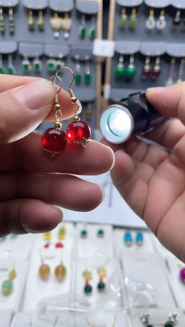 【闪购商品】血珀耳饰14K金镶嵌时尚耳饰111