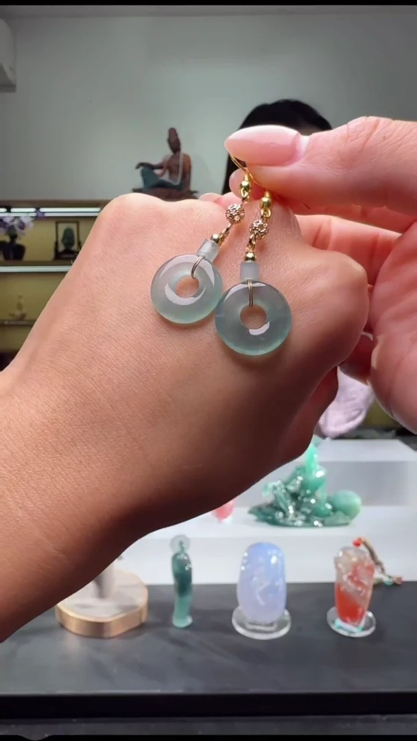 未镶嵌翡翠耳饰耳饰（多样性发其一对）