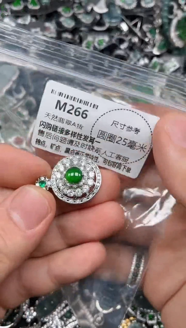 翡翠未镶嵌颈饰M266吊坠
