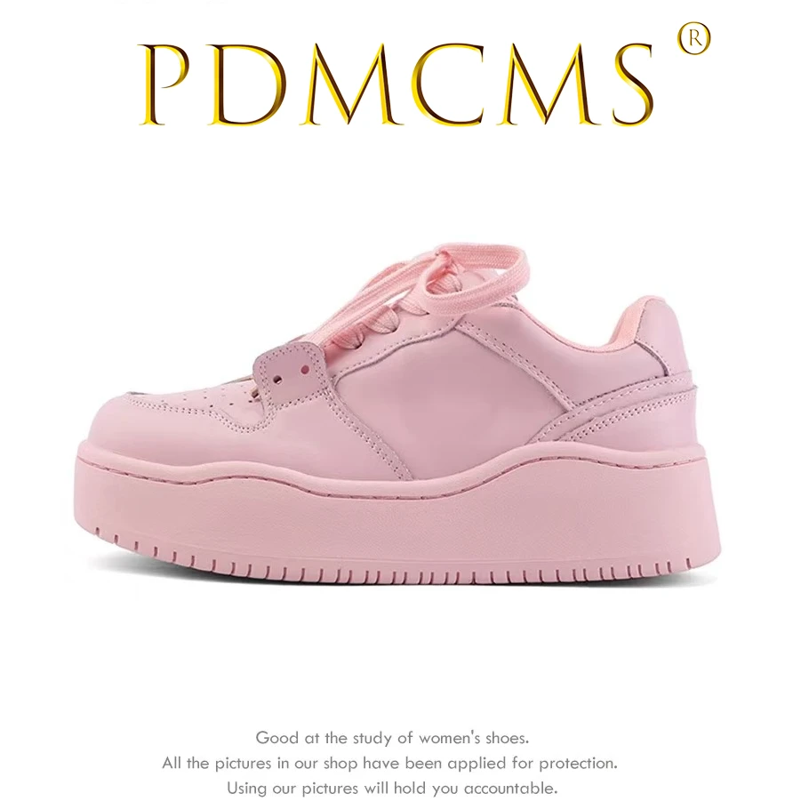 【贝贝专属】PDMCMS粉色女板鞋夏季透气2025新款爆款阔腿裤必备鞋