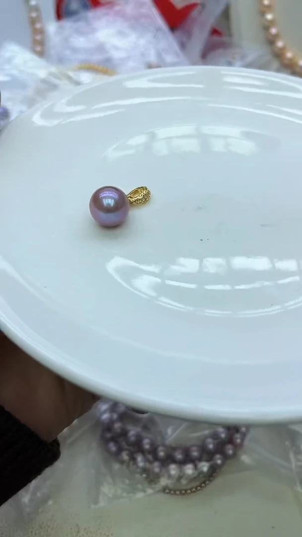 未镶嵌吊坠淡水珍珠紫色系吊坠