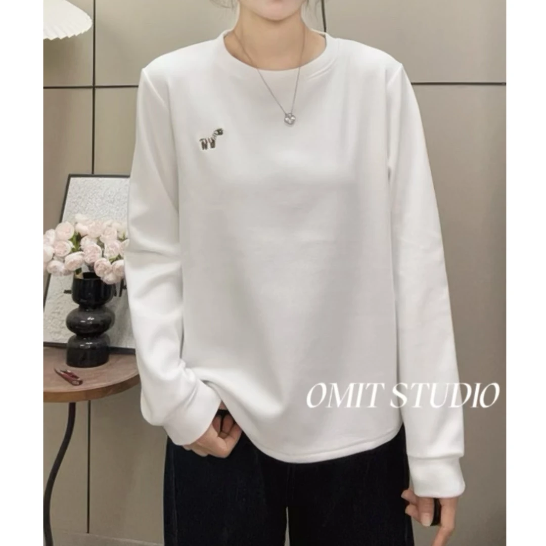 【精致刺绣】新款秋冬双面一体磨毛加厚高克重长袖