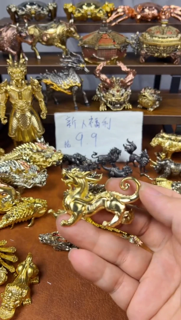 小龙貔貅黄铜摆件