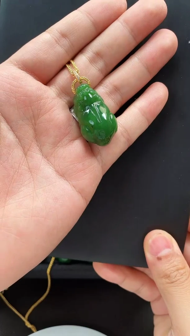 吊坠(不含链)银S925镶嵌和田玉多样性发一