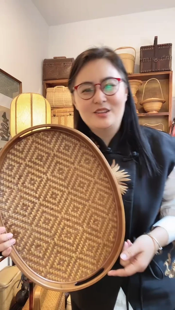 【闪购商品】手工竹编拾光托盘微瑕