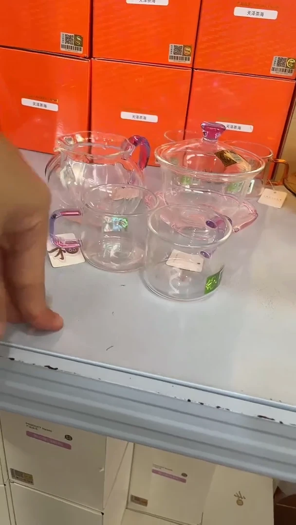 禾器/禅语盖碗/浅紫+纳福浅紫+清禾杯浅紫