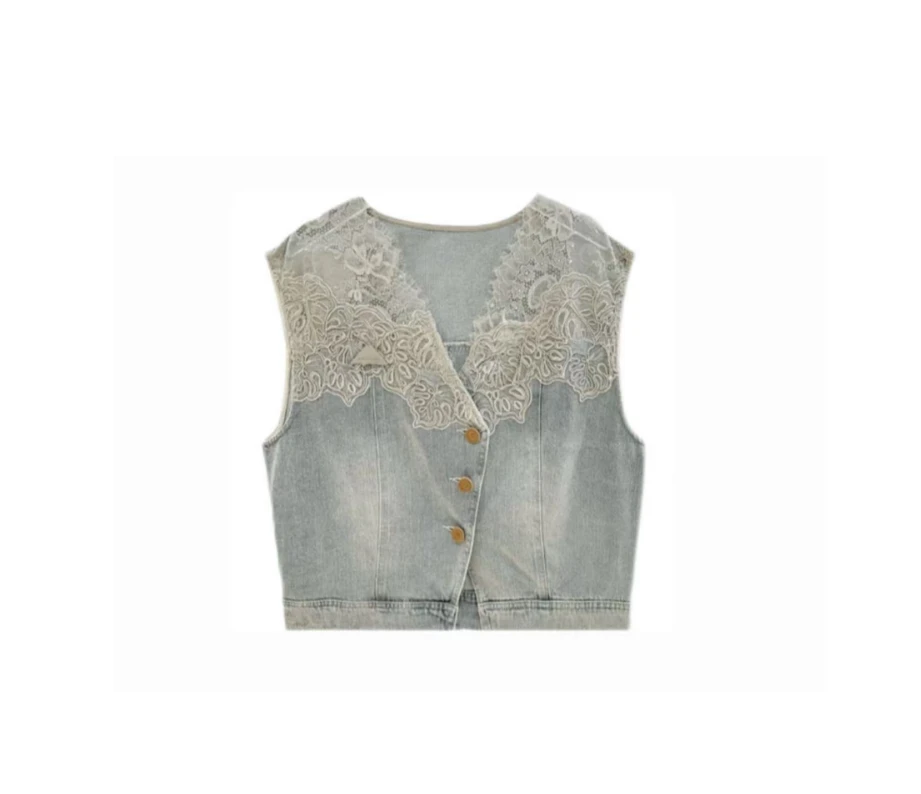 熙薇【情人知己】2025春夏新款时尚百搭休闲设计师牛仔外套L2403