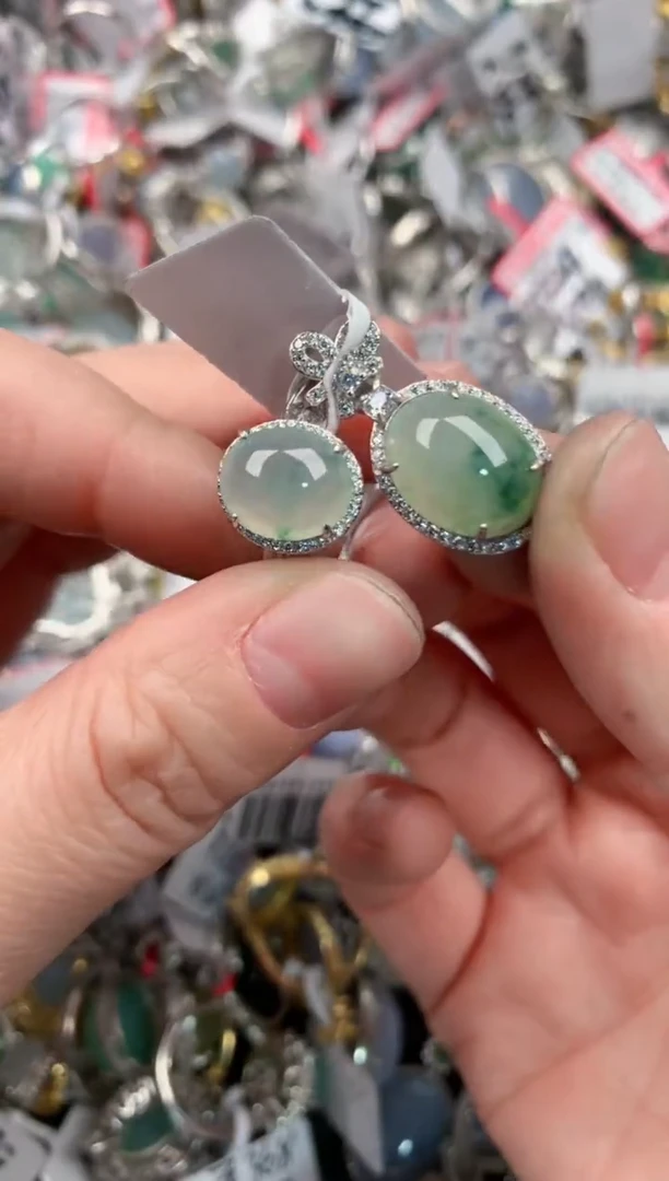 银S925镶嵌戒指翡翠11                  4