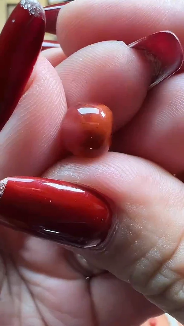 未镶嵌配珠南红玛瑙9mm左右火焰纹老型单珠2号