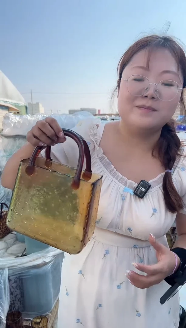 客厅摆件玻璃花瓶高级感
