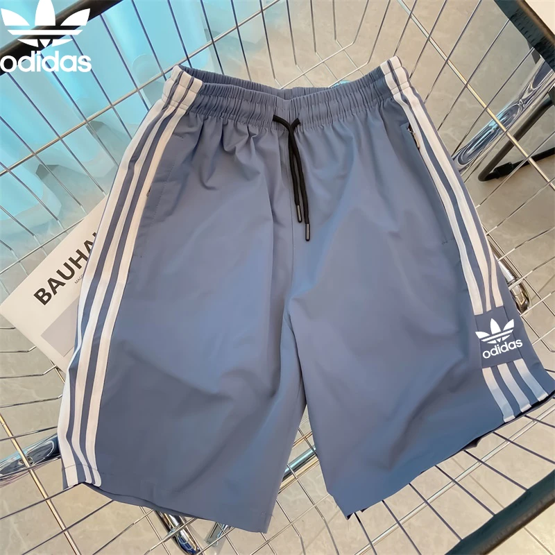 【男女同款】刺绣款三条扛时尚休闲百搭70D 尼龙四面弹五分裤短裤