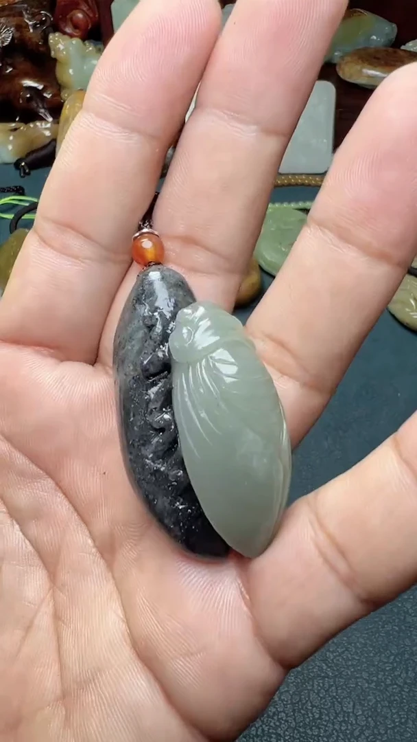 和田玉未镶嵌挂件-