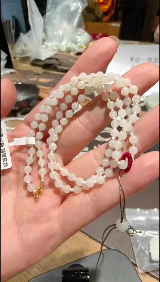 未镶嵌手链和田玉（白玉）卡4项链