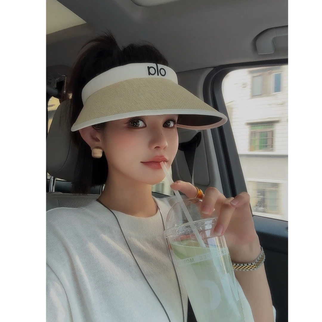 【何發财】ol*a 女士户外大帽檐透气防紫外线空顶遮阳防晒帽  P5101