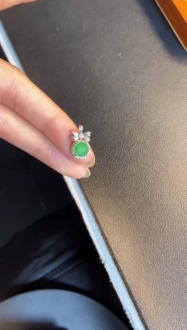 吊坠(不含链)银S925镶嵌翡翠1