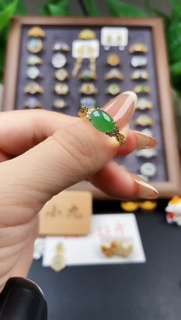 银S925镶嵌戒指翡翠21