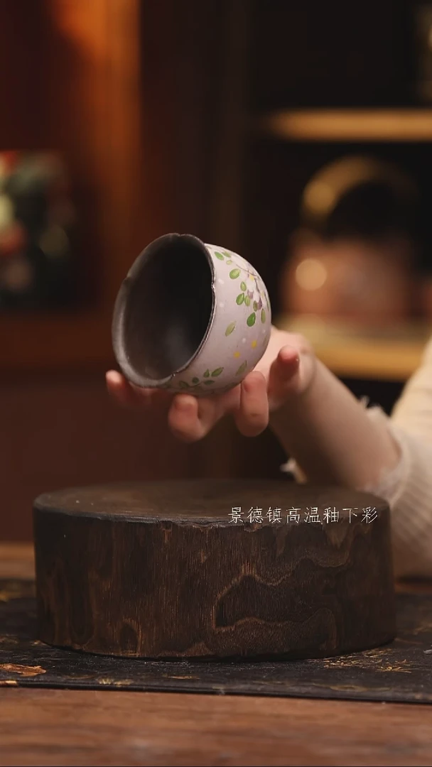 陶瓷 景德镇高温釉下手绘陶瓷