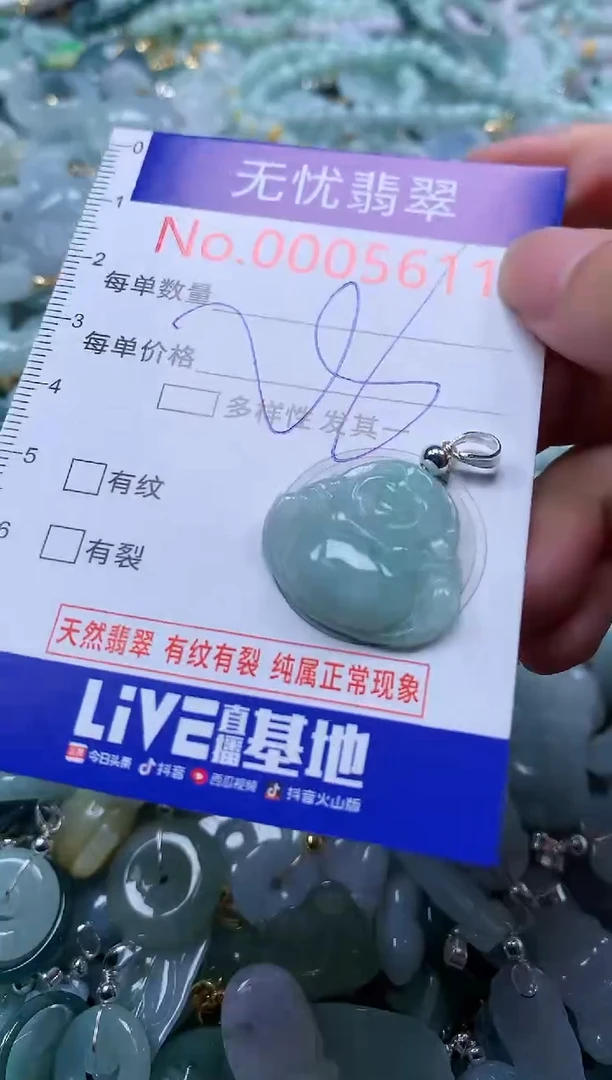 翡翠未镶嵌吊坠(不含链)5611