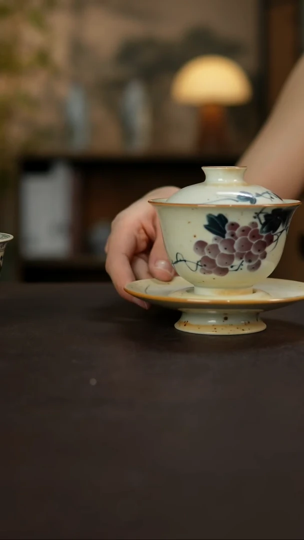 杯景德镇陶瓷杯碗柴烧多人