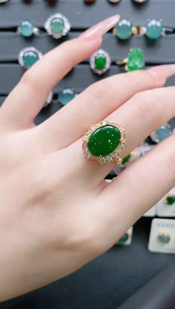 【闪购商品】翡翠戒指银S925镶嵌11111111