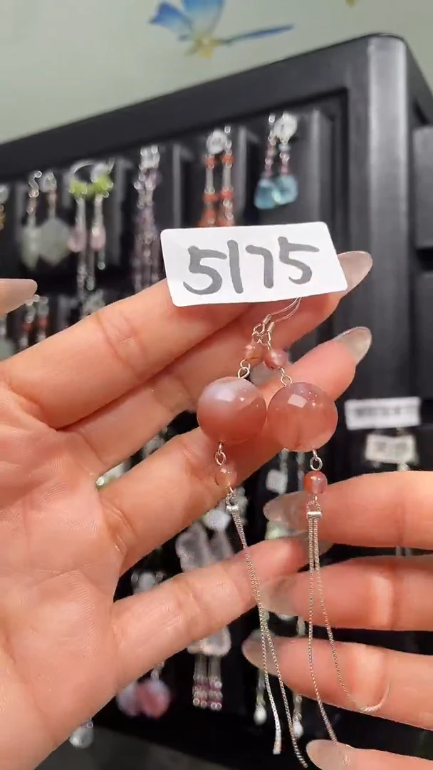 银S925镶嵌耳饰紫晶喜欢拍随机