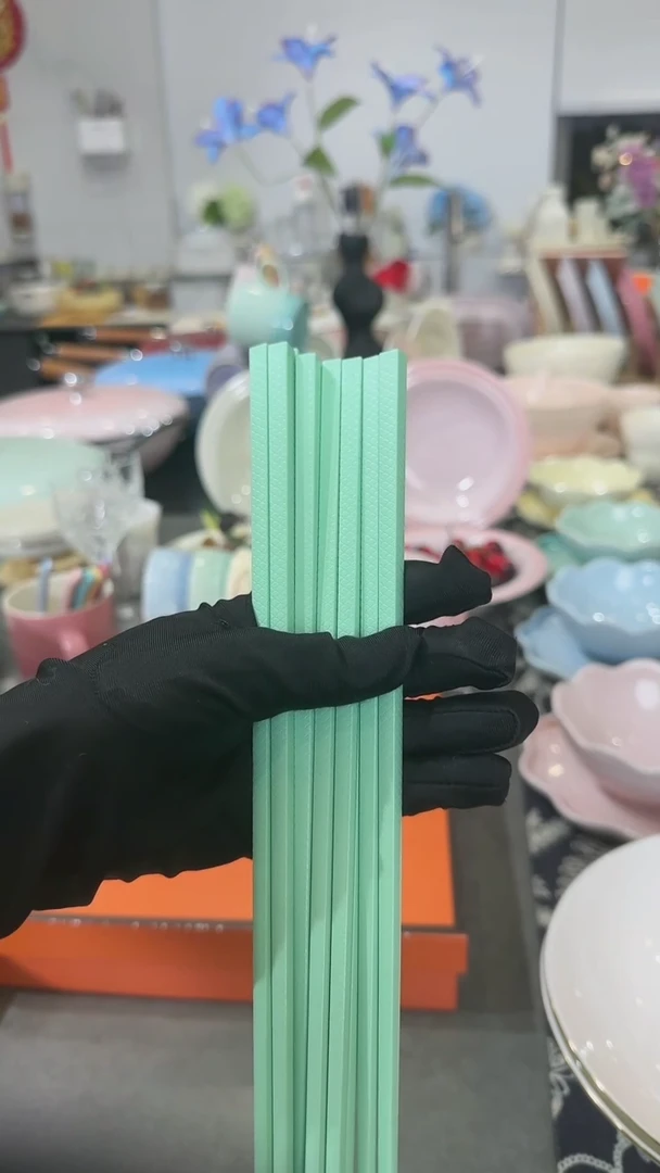 【闪购商品】瓷筷子SPS6双盒装-孔雀青