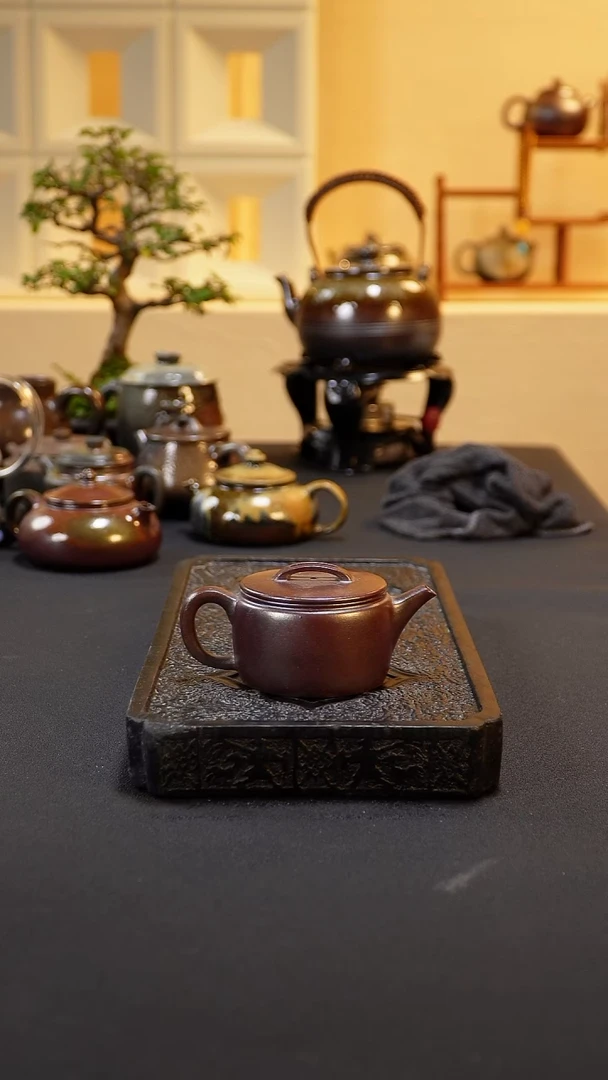 茶壶紫砂纯自然柴烧
