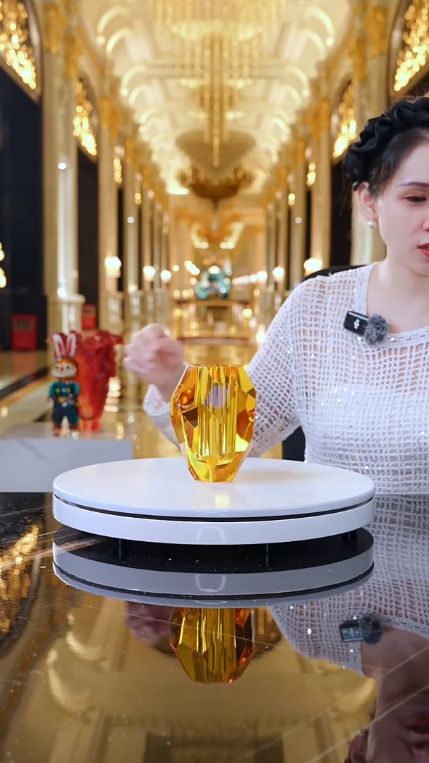 摆件明*德YB1010115金色琉璃香薰瓶
