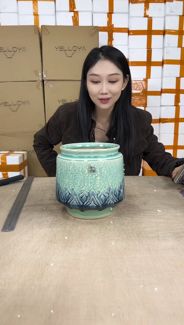 缩脚裂纹浅绿大号16x18