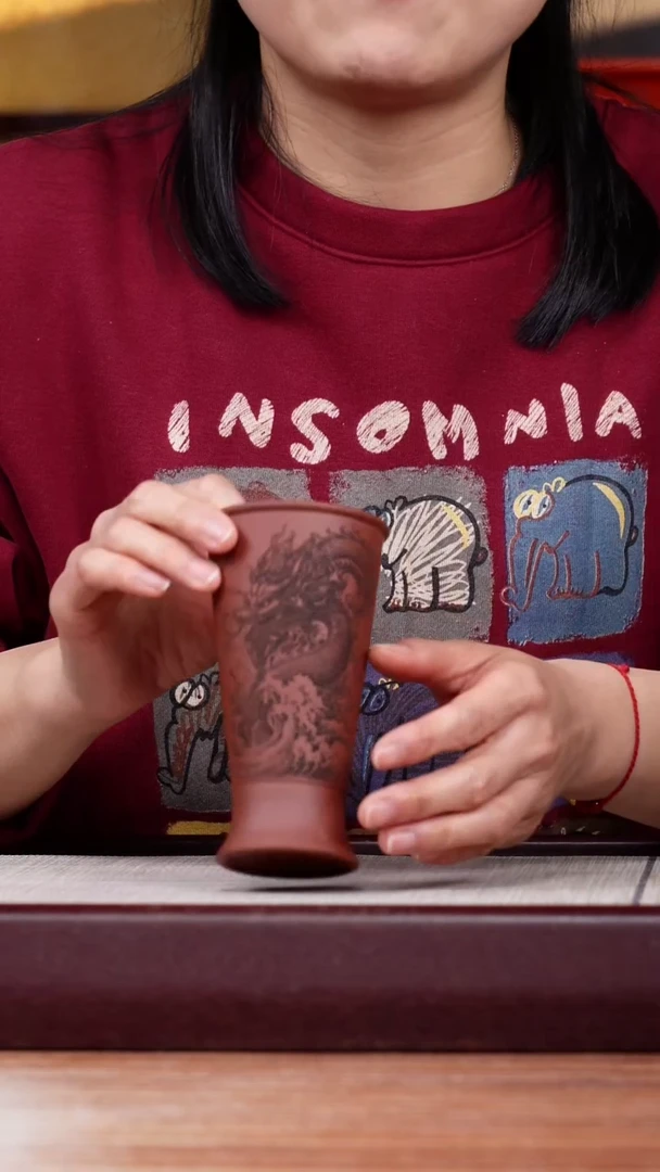 【闪购商品】紫砂花盆龙可乐杯一只