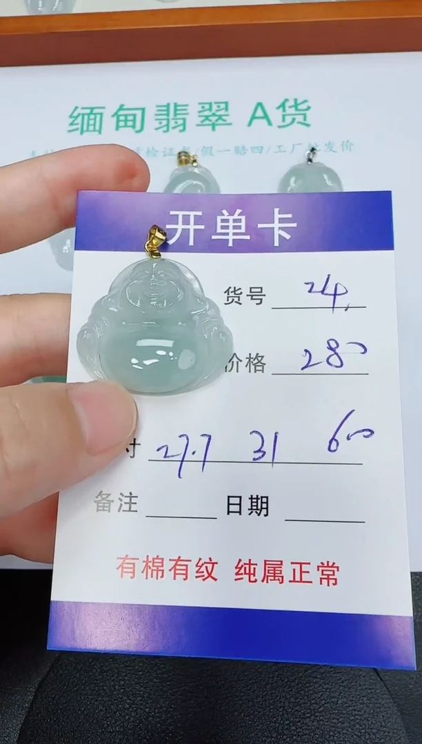 吊坠(赠链)未镶嵌翡翠24
