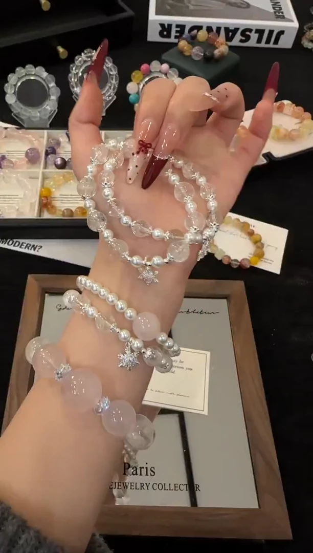 合金手链水晶白阿赛x3607