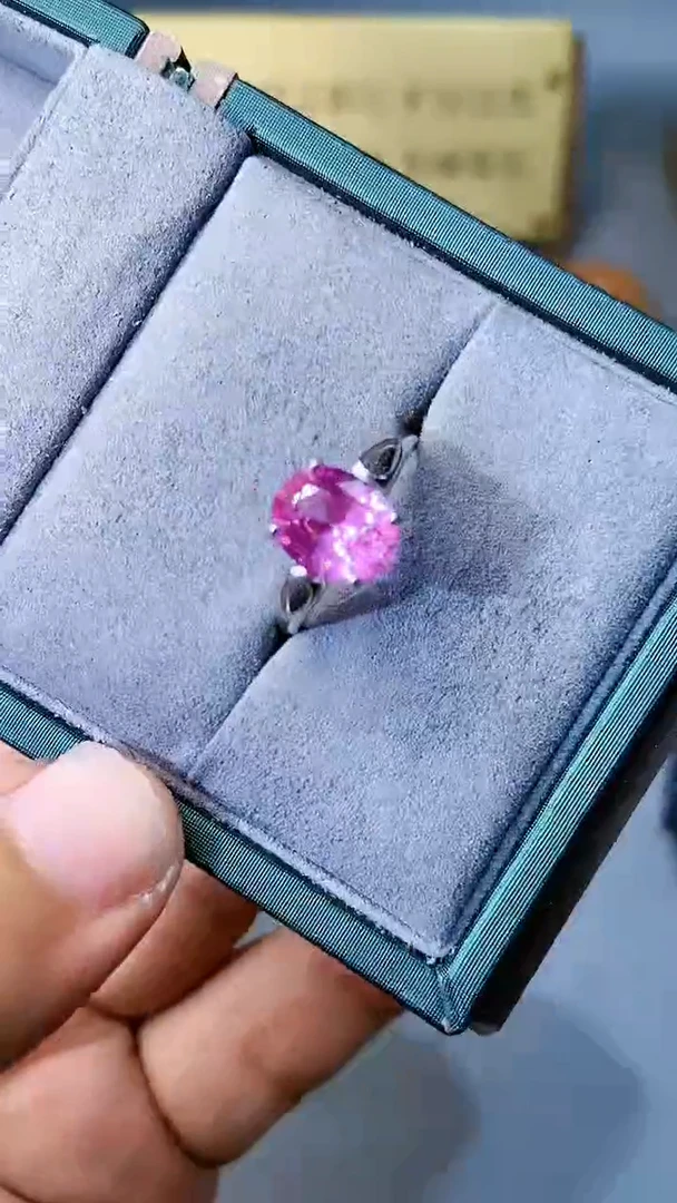 【闪购商品】彩色蓝宝石戒指银S925镶嵌1564