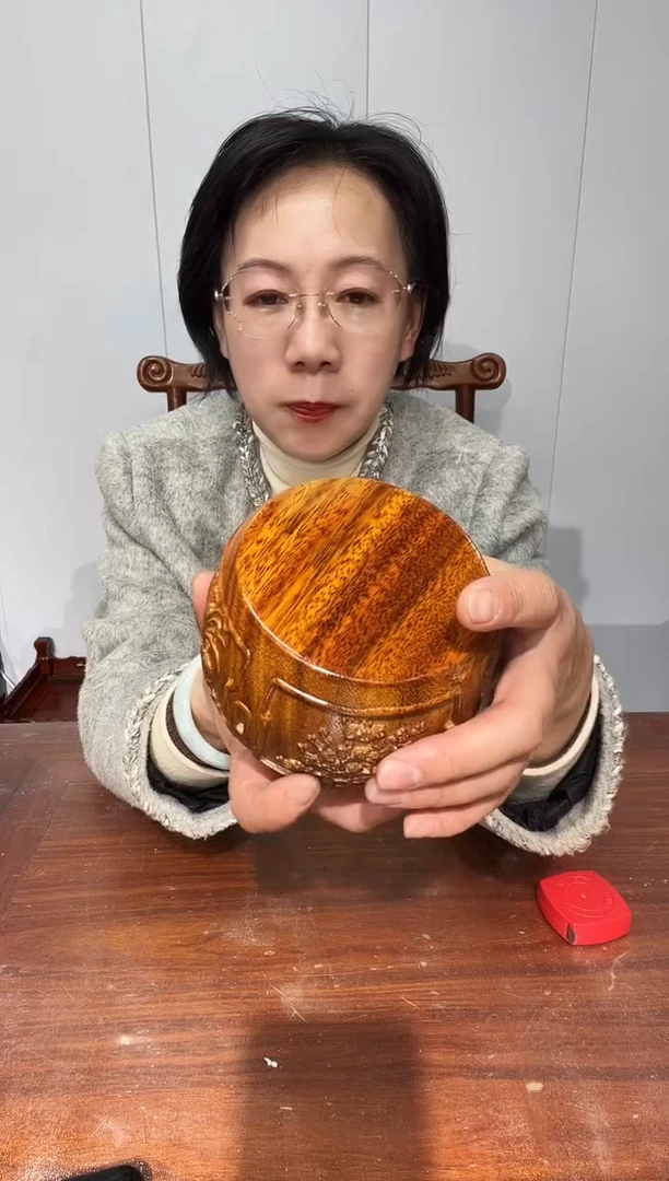 木老花梅兰竹菊圆形9.5*12*8