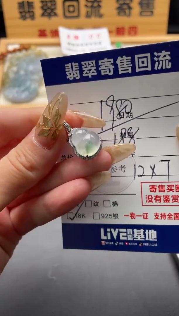 颈饰18K金镶嵌翡翠10146983