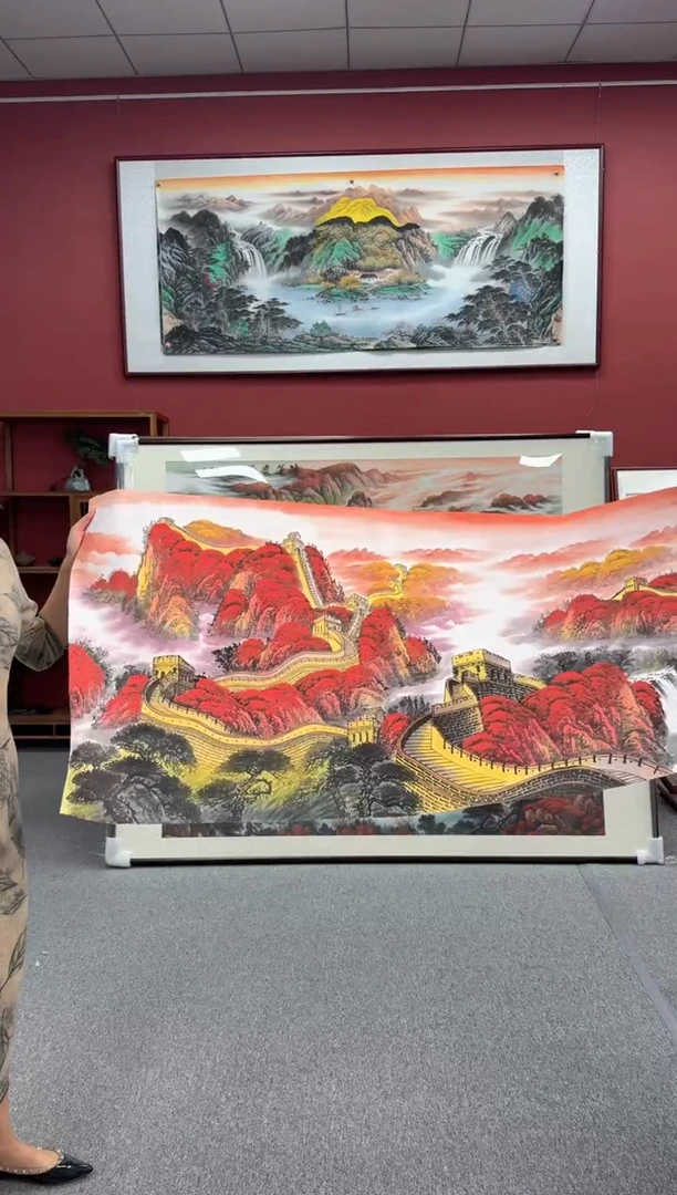 国画手绘  万里长城 *172*68