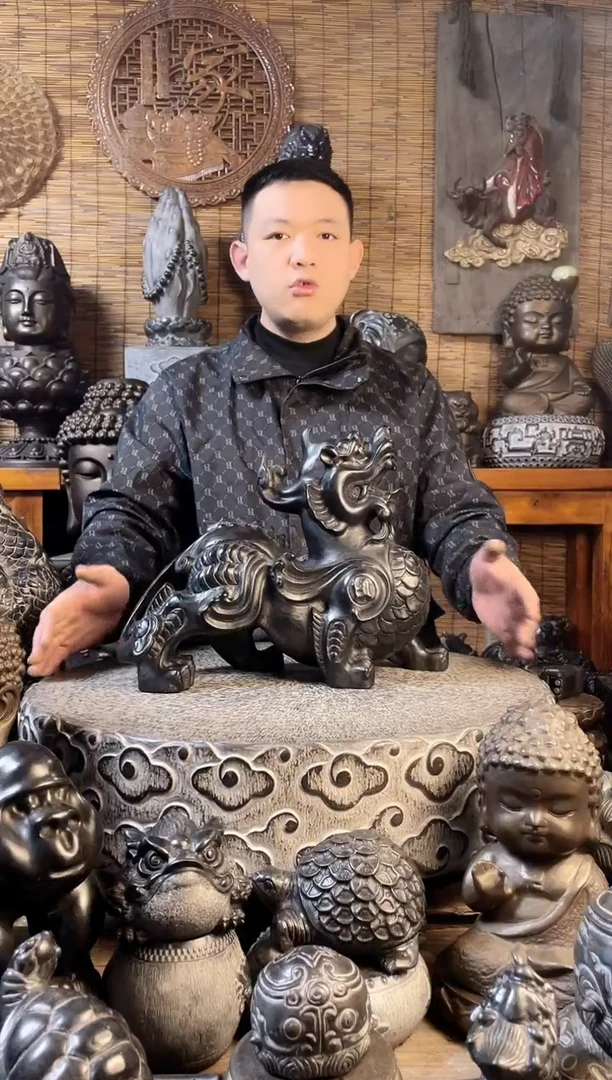 【闪购商品】40飞天貔貅天然青石雕刻