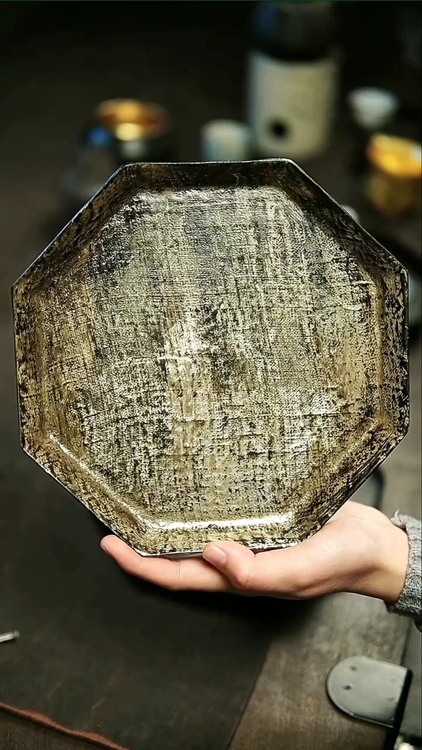 【闪购商品】张靖淞布胎大漆茶盘