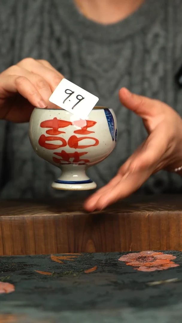 杯釉下彩手工手绘同款陶器
