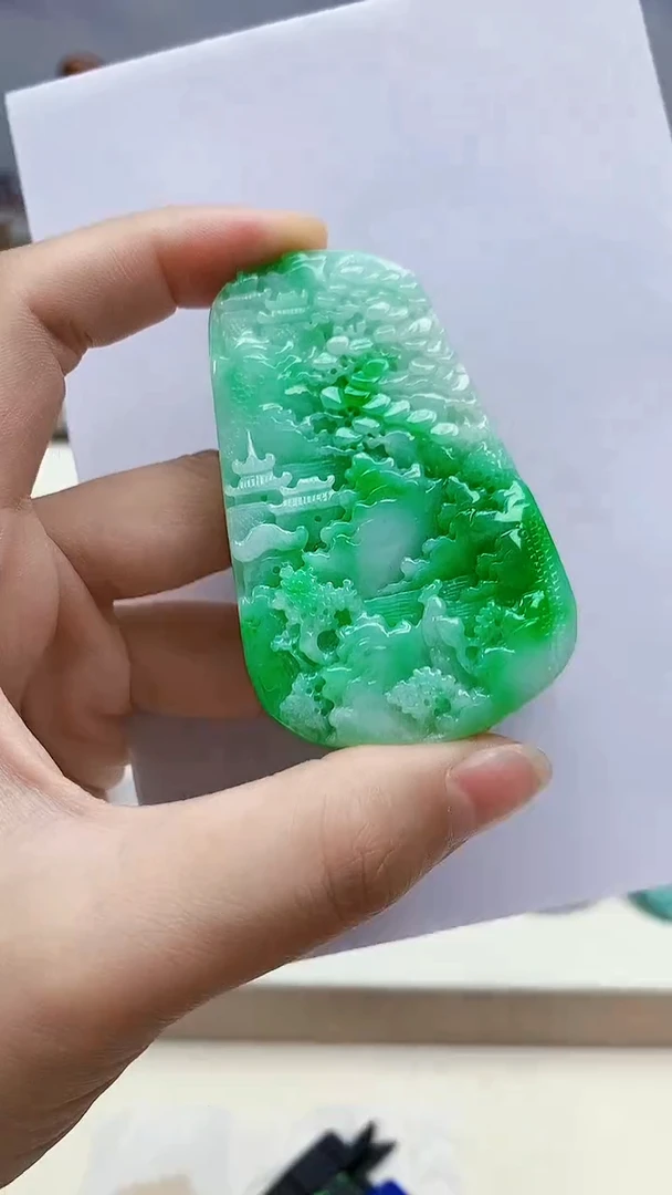 未镶嵌定制翡翠4831lr-毛货挂件15