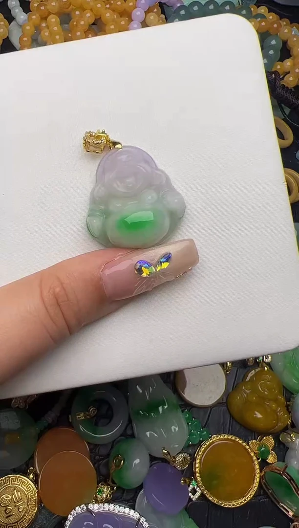 翡翠未镶嵌颈饰天然缅甸翡翠吊坠
