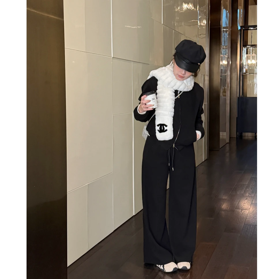 YPP！【好运套装】高品质立领休闲外套搭显瘦抽绳直筒裤套装 分开拍