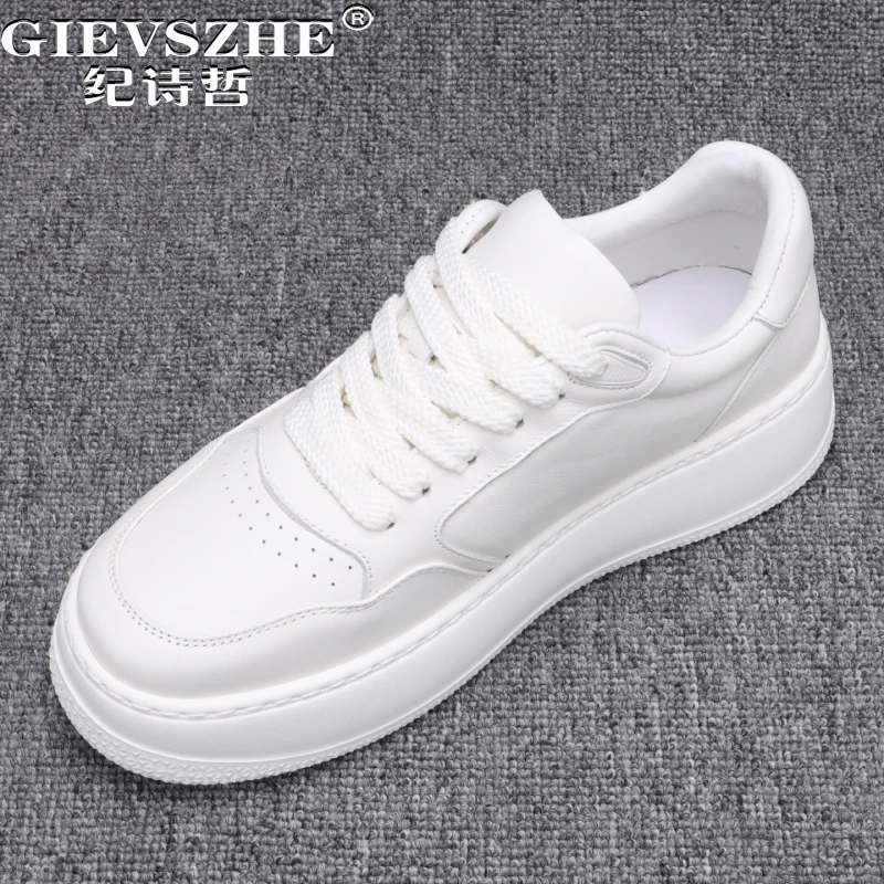 纪诗哲男鞋透气潮流轻奢运动鞋子男款厚底时尚小白鞋百搭轻便板鞋